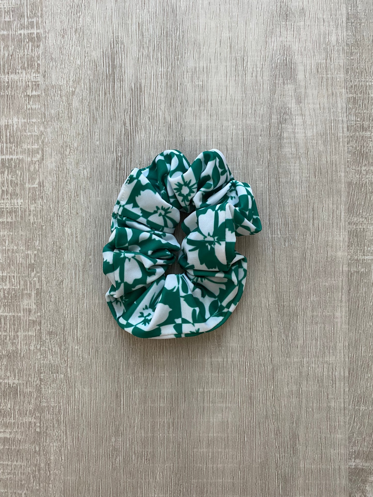 Floral Checker // Hair Scrunchie