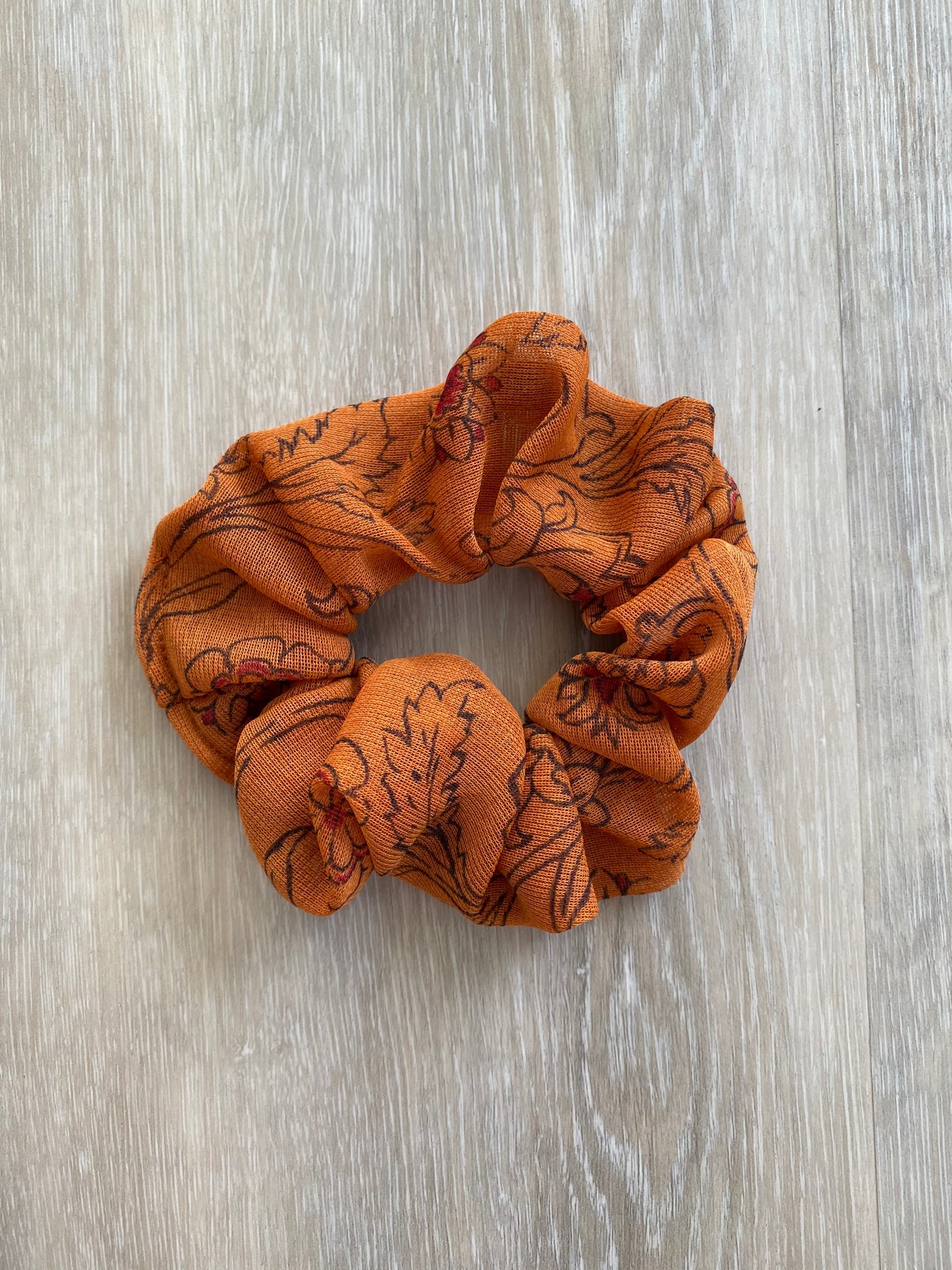 Burnt Orange Hair Scrunchie