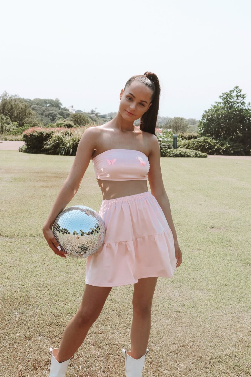 Bandeau // Pink Butterfly