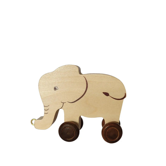 Natural Wooden Elephant - Kids' Name Train Toy PRE-ORDER