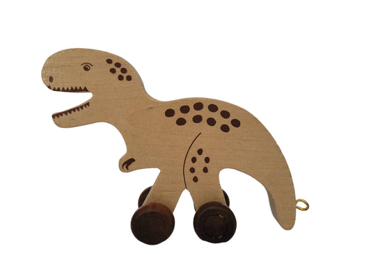 Natural Wooden T Rex Dinosaur - Kids' Name Train Toy PRE-ORDER